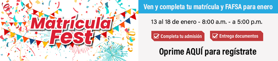 Matrícula Fest, oprime aquí para registro