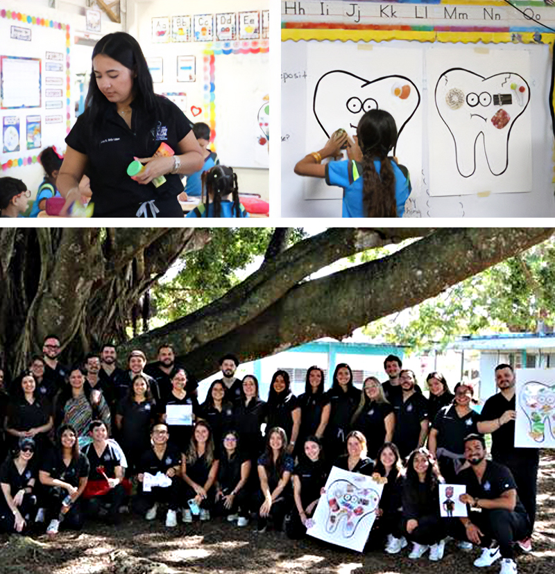 Estudiantes de la School of Dental Medicine de la Universidad Ana G. Méndez (UAGM)