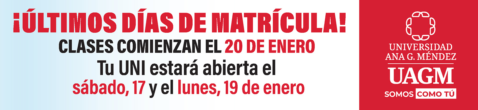 últimos días de matrícula, universidad abierta el 17 y 19 de enero. clases comienzan el 20 de enero