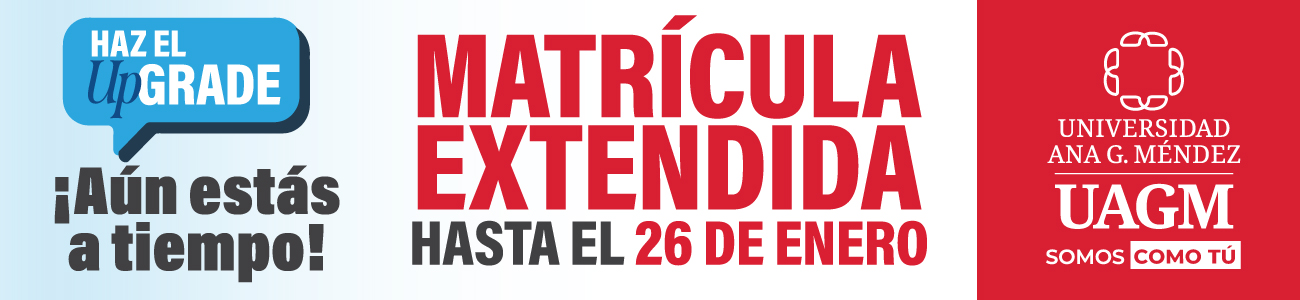 aún estás a tiempo, matrícula hasta el 26 de enero.