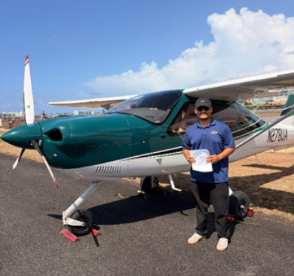 Avioneta con piloto