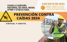CHARLA CAMPAÑANACIONAL DE OSHA, NIOSH, CPWR Y OTIECS PARA PREVENCIÓN CONTRA CAÍDAS 20248