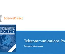 Portada de la revista académica Telecommunications Policy 