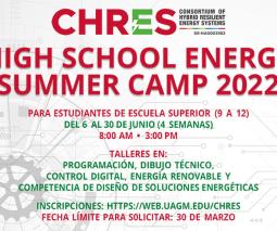 promo CHRES High School Energy Summer Camp