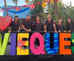 grupo de estudiantes en Vieques