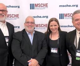 El equipo de la UAGM Carolina que participó en la conferencia anual de la MSCHE