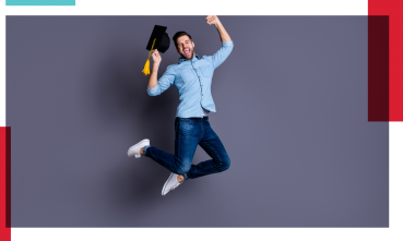 student jumping