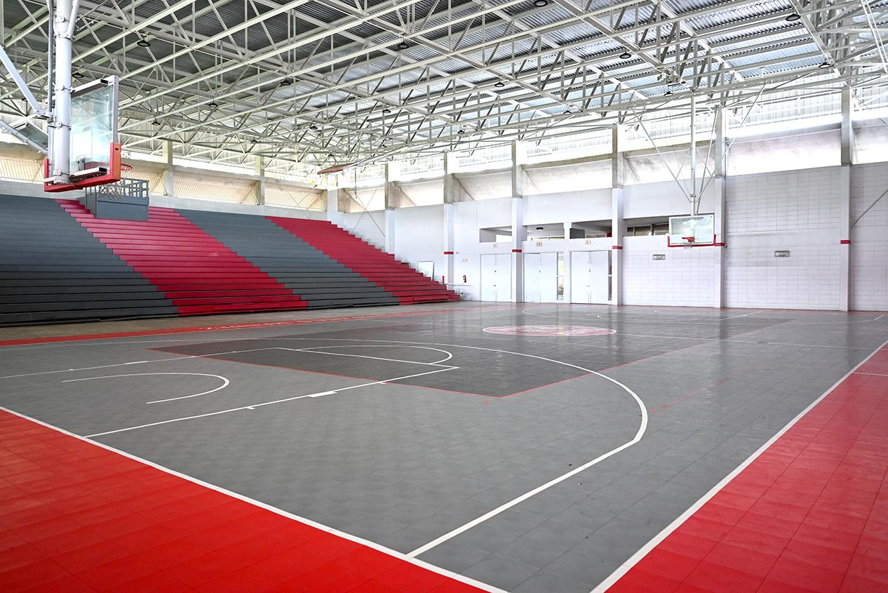 Cancha de baloncesto bajo techo