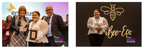 estudiante con premio