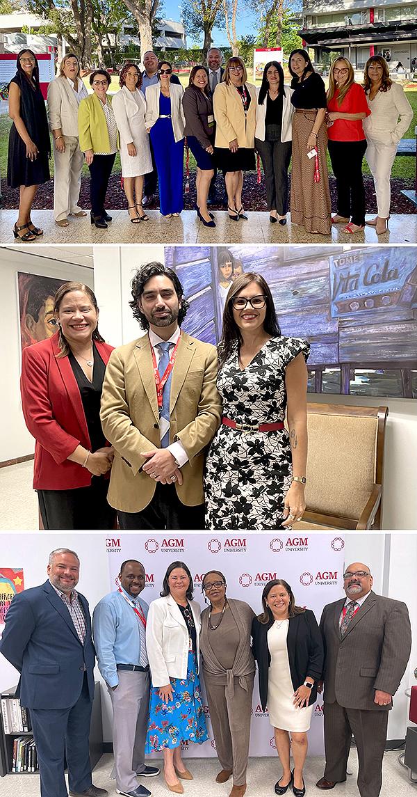 Grupo de personas administrativas en firma de acuerdo entre UAGM y ManpowerGroup