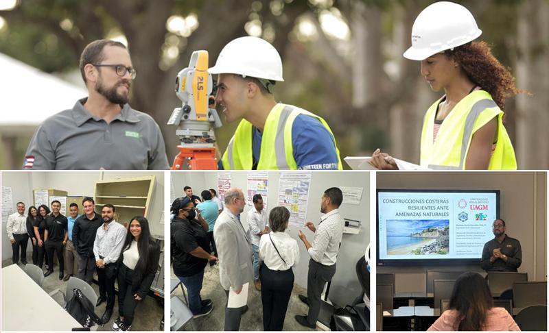 Estudiantes junto a profesor