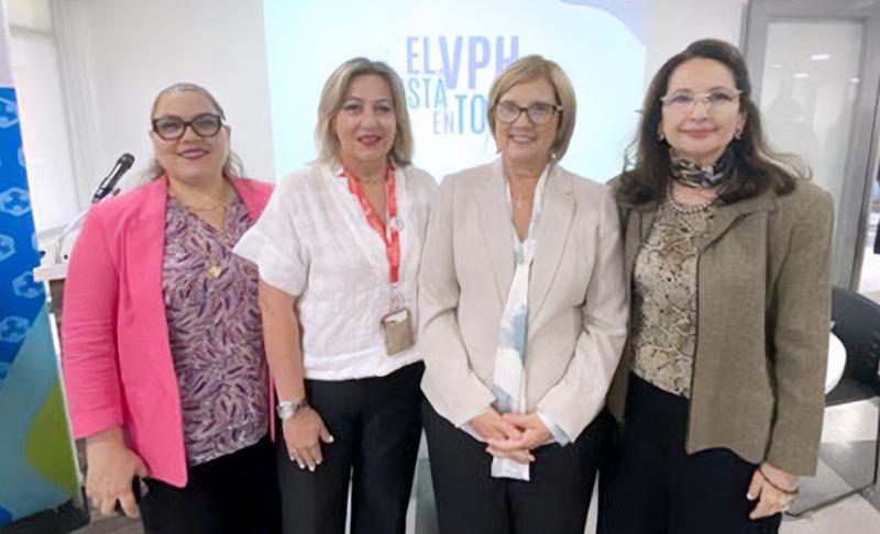 En la foto, Mildred Rivera,  Dra. Eileen Rodríguez Domenech,  Lilliam Rodríguez,  y la Dra. Carmen J. Cividanes