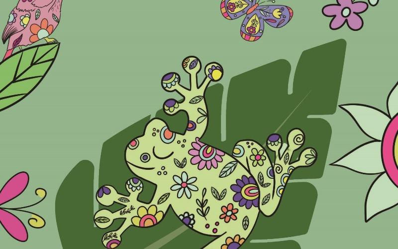 Dibujo de coqui sobre una hoja