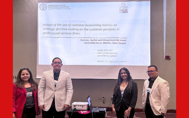 Dra. Mary Lynne Rivera, Janiel J. Rivera, Aurily Ortiz y Luis A. Fuentes